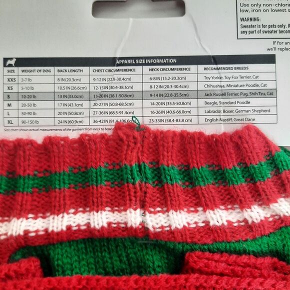 Vibrant Life Christmas Small Dog Sweater NEW - Picture 5 of 5
